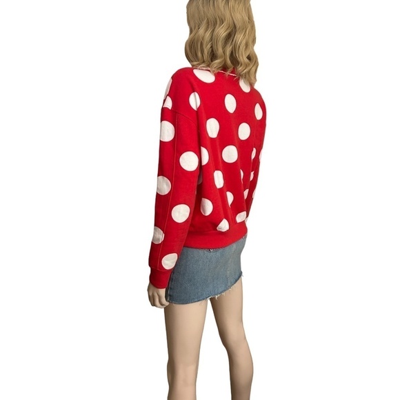 Vans Disney Mickey's 90th Birthday Mini Mouse Polkadot Fleece Sweatshirt S-M - Picture 7 of 16